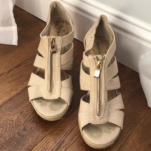 Tan Merona wedges in good condition!